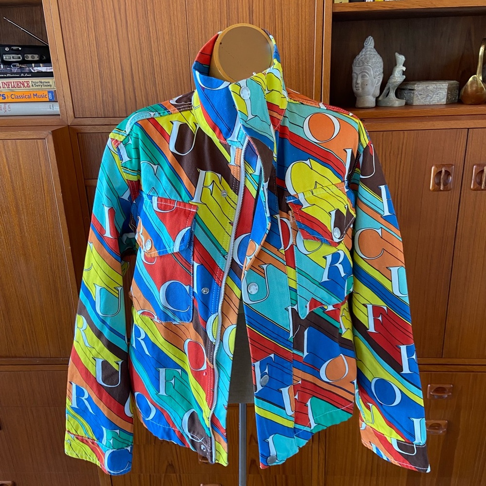 Fiorucci Monogram Print Denim Jacket